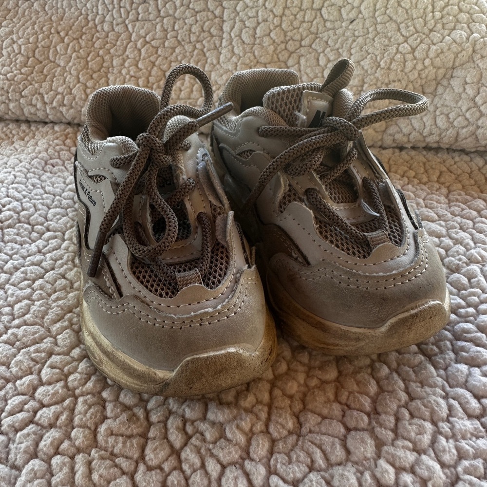 Kids Taupe Athletic Shoes